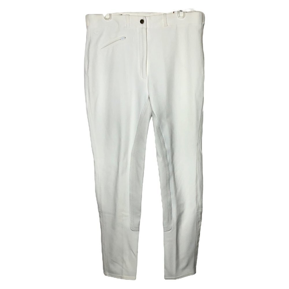 NWT - ARIAT PRO SERIES TEMPO white breeches equestrian riding pants - size 36L